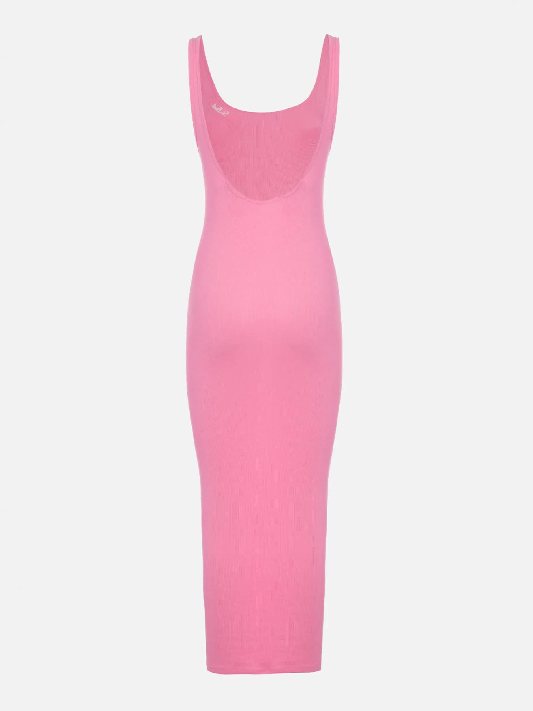 Abito canotta in jersey di cotone rosa a coste da donna Jennifer