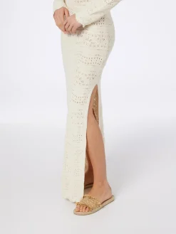 Abito midi da donna in maglia di cotone