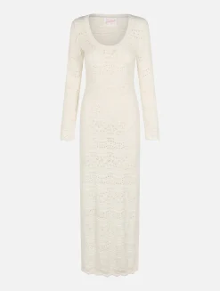 Abito midi da donna in maglia di cotone