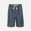 Bemuda da bambino in lino rigato blu Marsiglia Jr