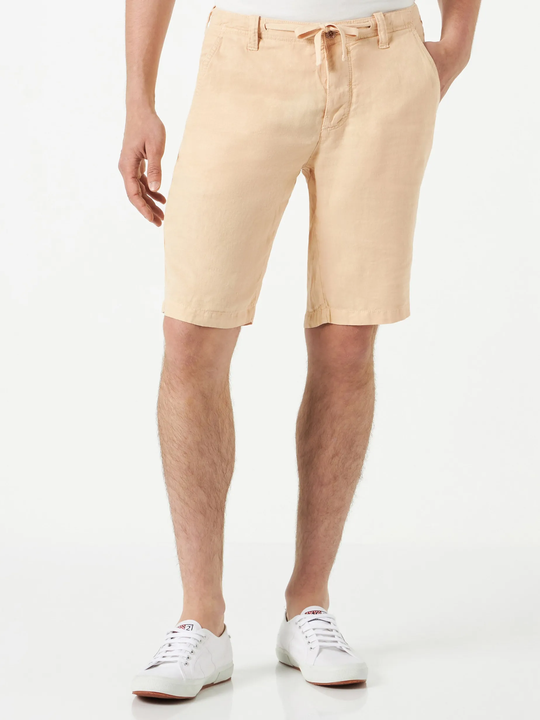 Bermuda di lino beige