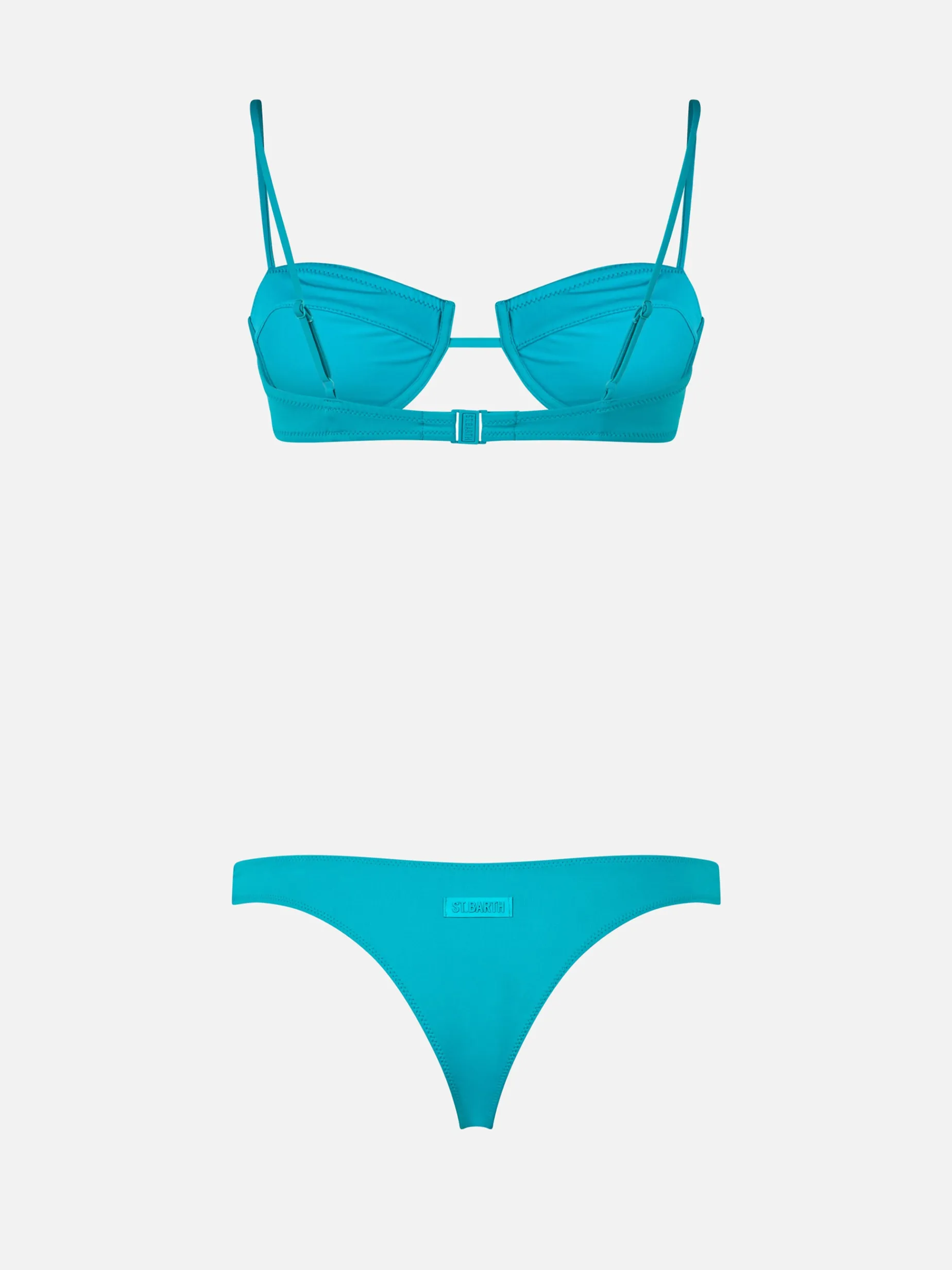 Bikini a bralette con ferretto verde salvia Salina Naomi