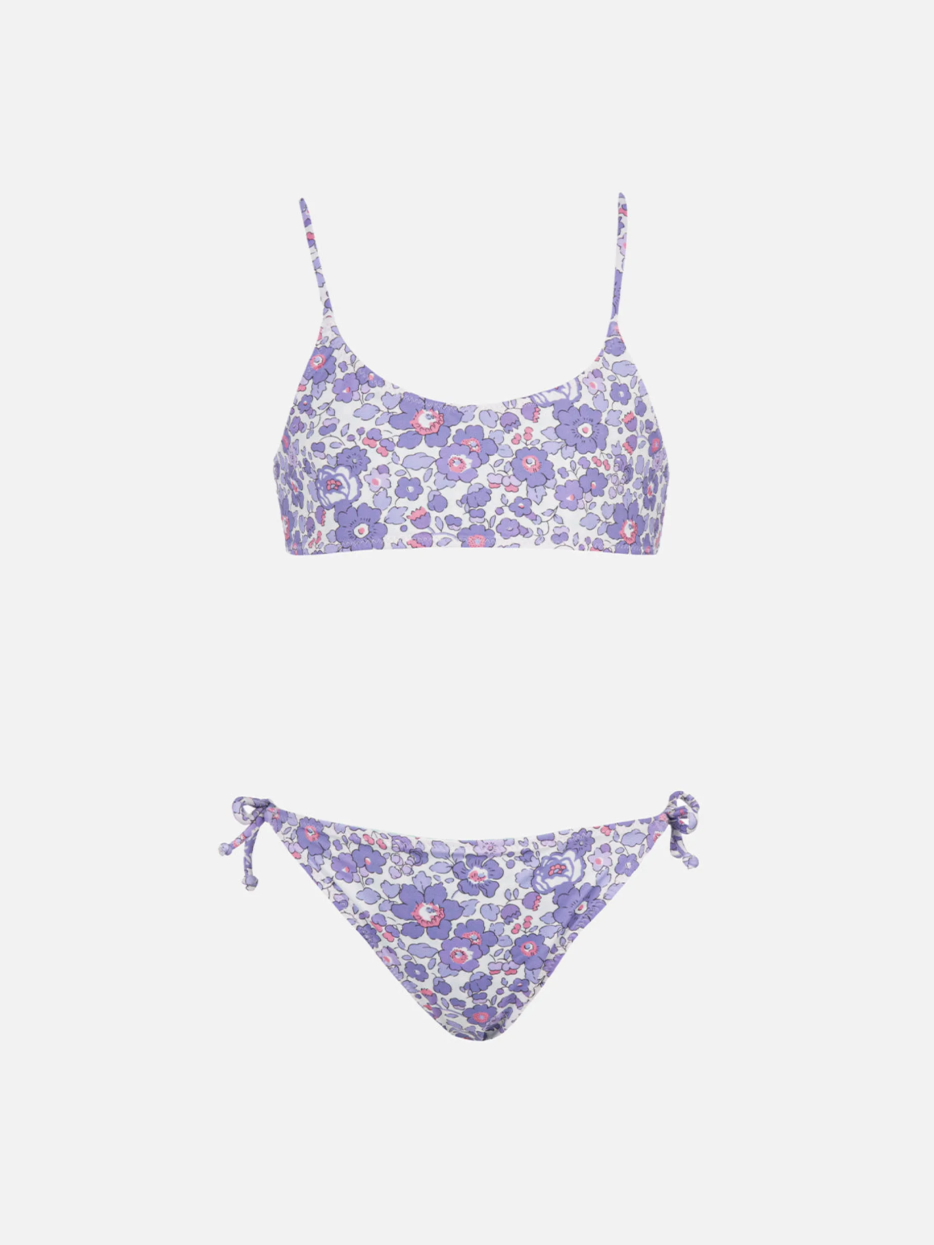 Bikini a bralette double face da bambina Jaiden | REALIZZATO CON TESSUTO LIBERTY