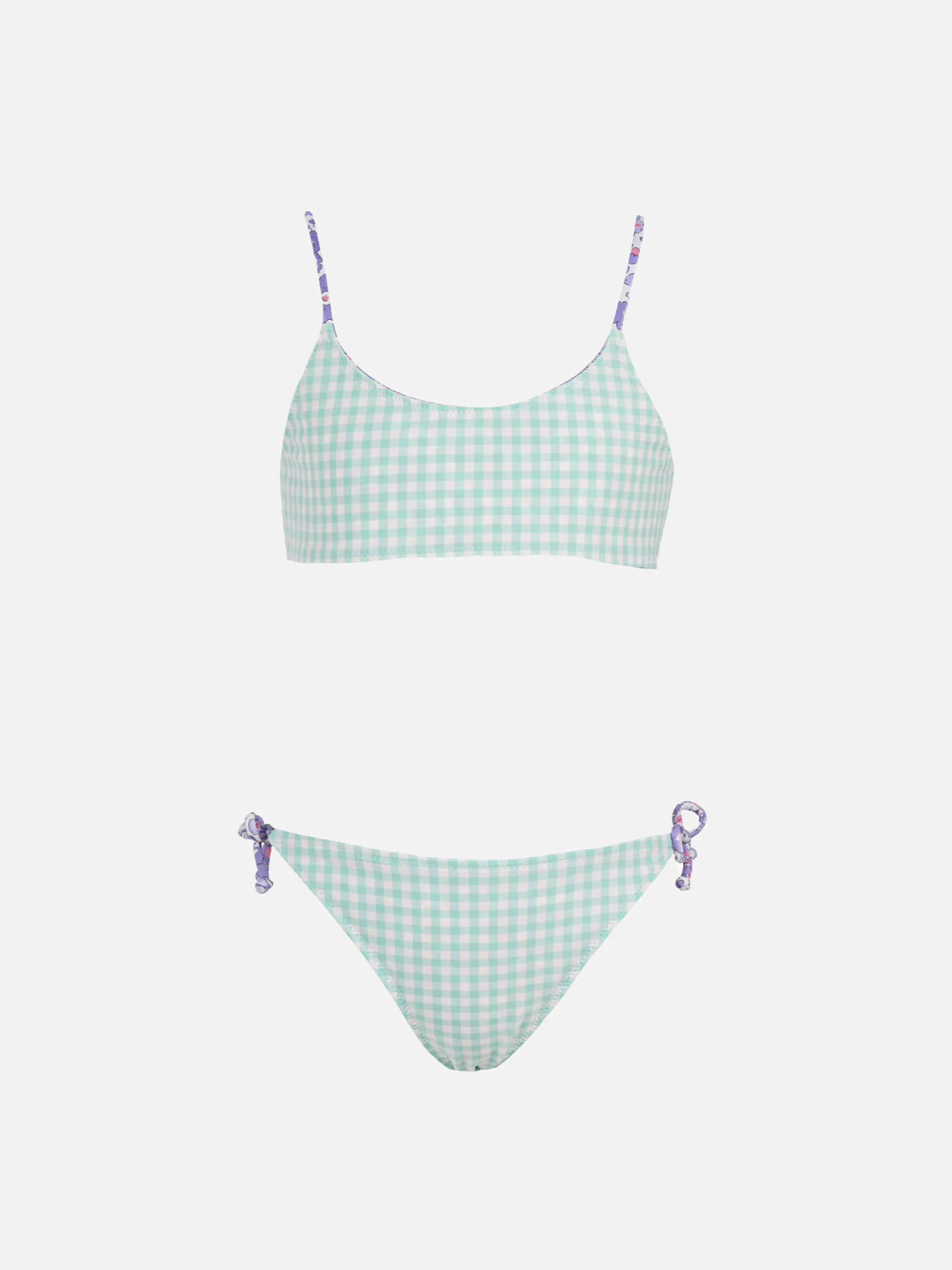 Bikini a bralette double face da bambina Jaiden | REALIZZATO CON TESSUTO LIBERTY