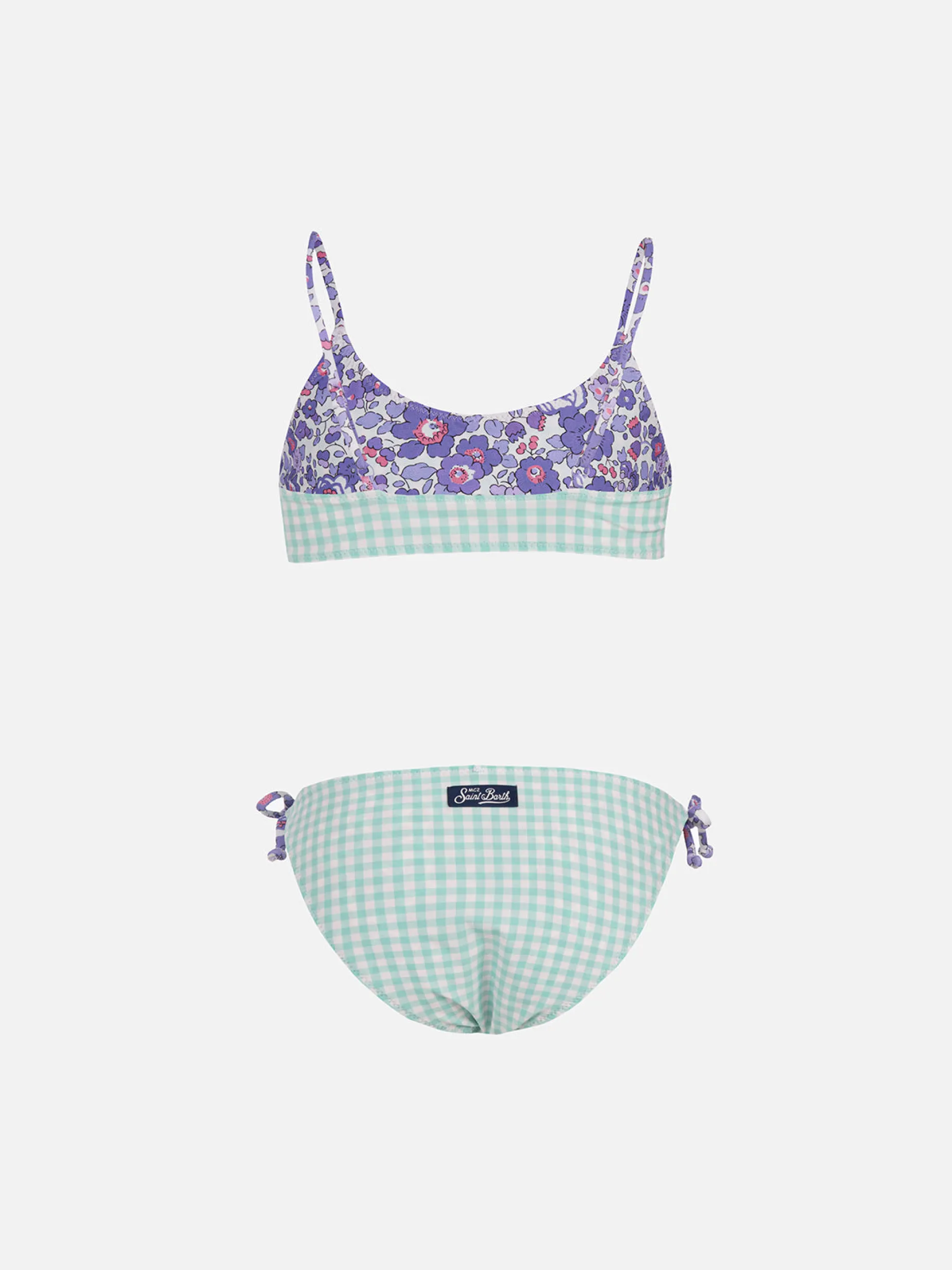 Bikini a bralette double face da bambina Jaiden | REALIZZATO CON TESSUTO LIBERTY