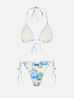 Bikini a triangolo classico da donna a fiori Sagittarius Miami