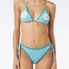Bikini all'uncinetto con patch margherita