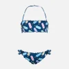 Bikini classico a fascia da bambina Emy con stampa ghiaccioli