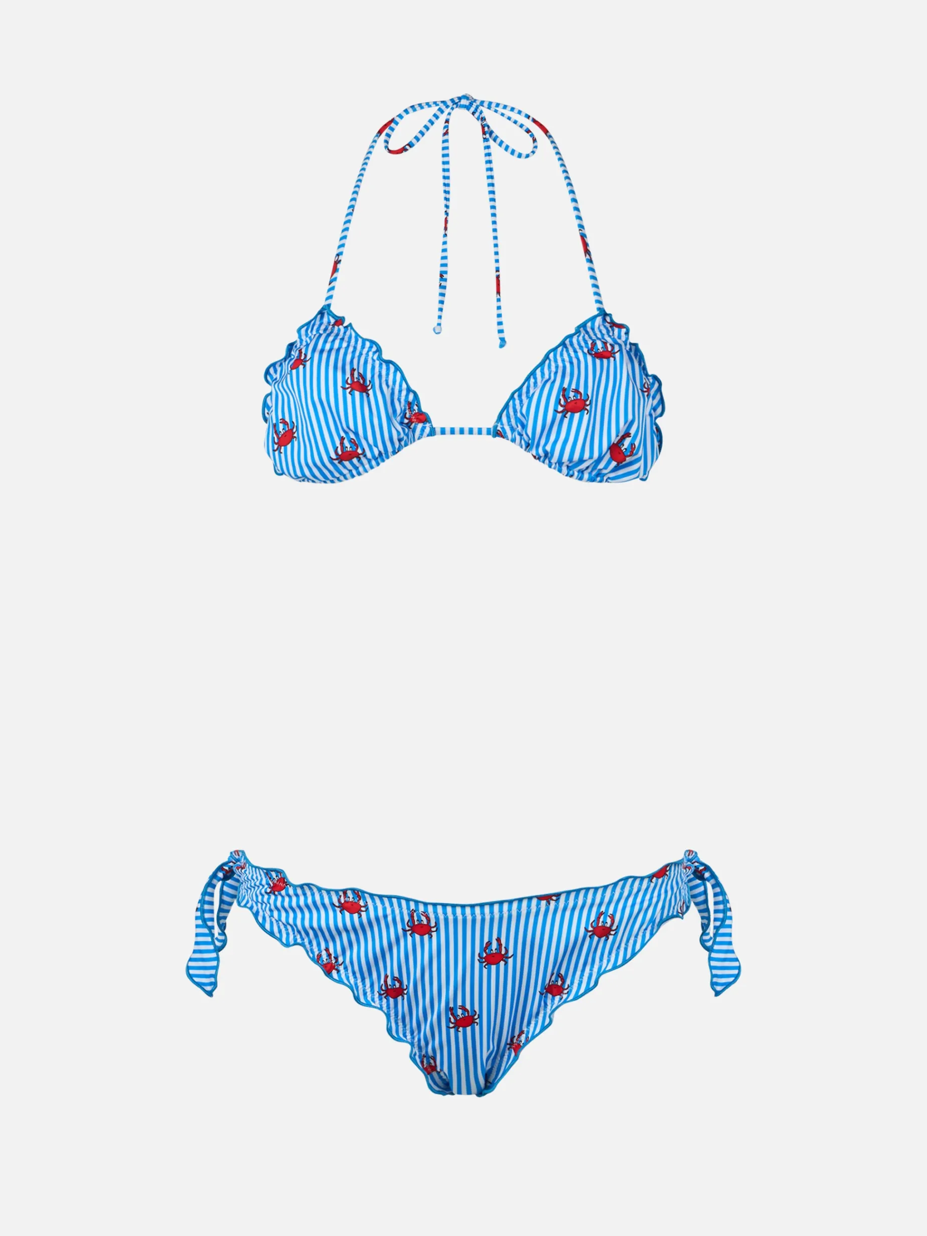 Bikini classico a triangolo da donna Sarius con stampa granchio