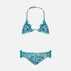 Bikini da bambina a triangolo con stampa funghi | EDIZIONE SPECIALE LIBERTY