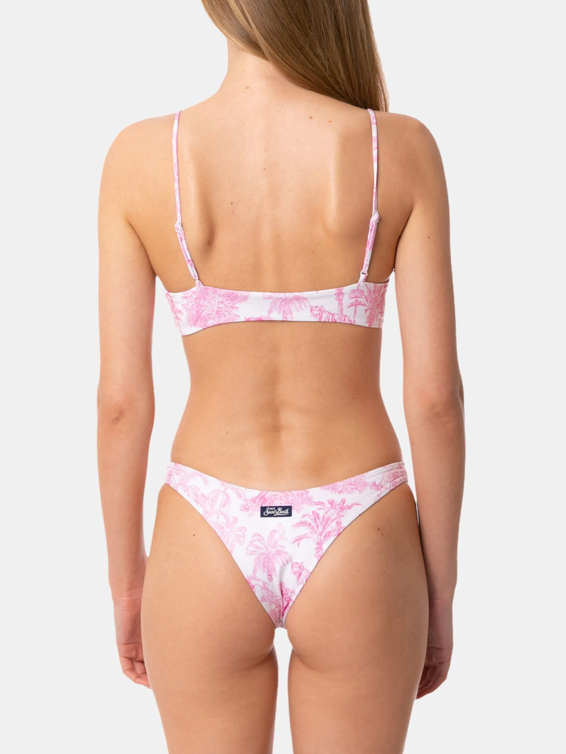 Bikini da donna a bralette con stampa giungla