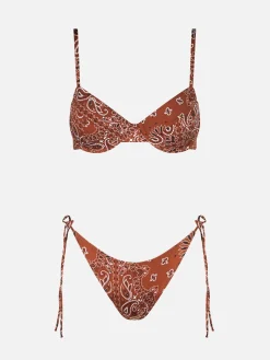 Bikini da donna a bralette con stampa bandana
