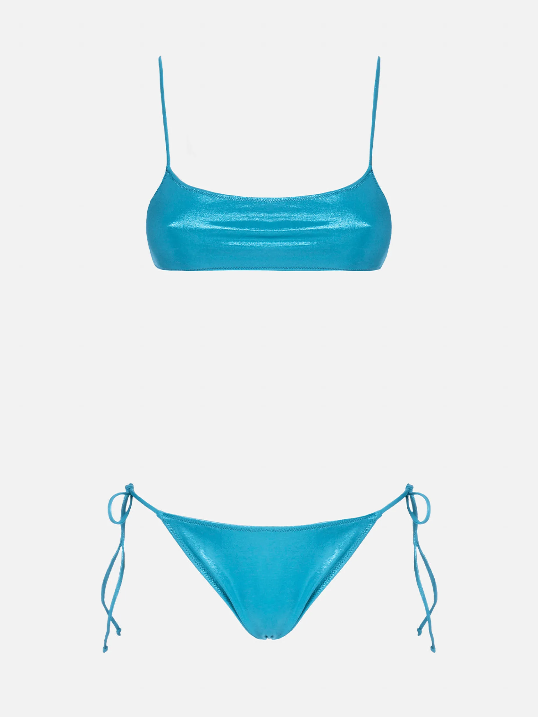 Bikini da donna a bralette lamina verde acqua Sadie Marielle