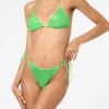 Bikini da donna a triangolo verde lamina