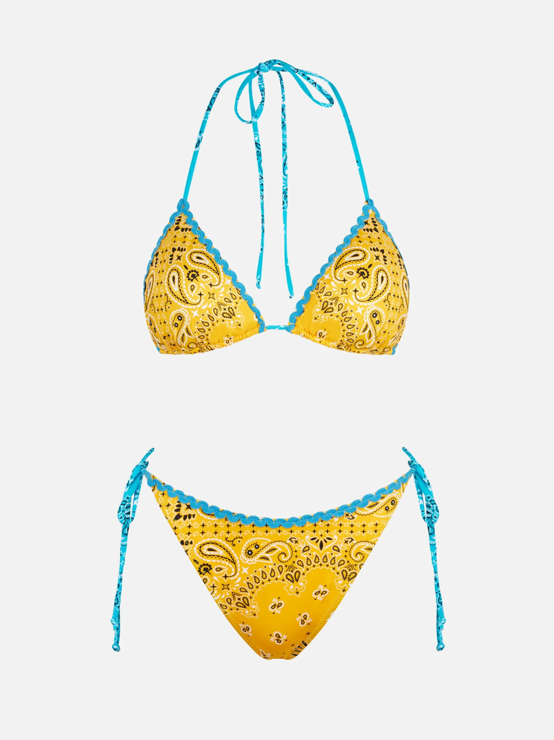 Bikini da donna a triangolo con stampa bandana