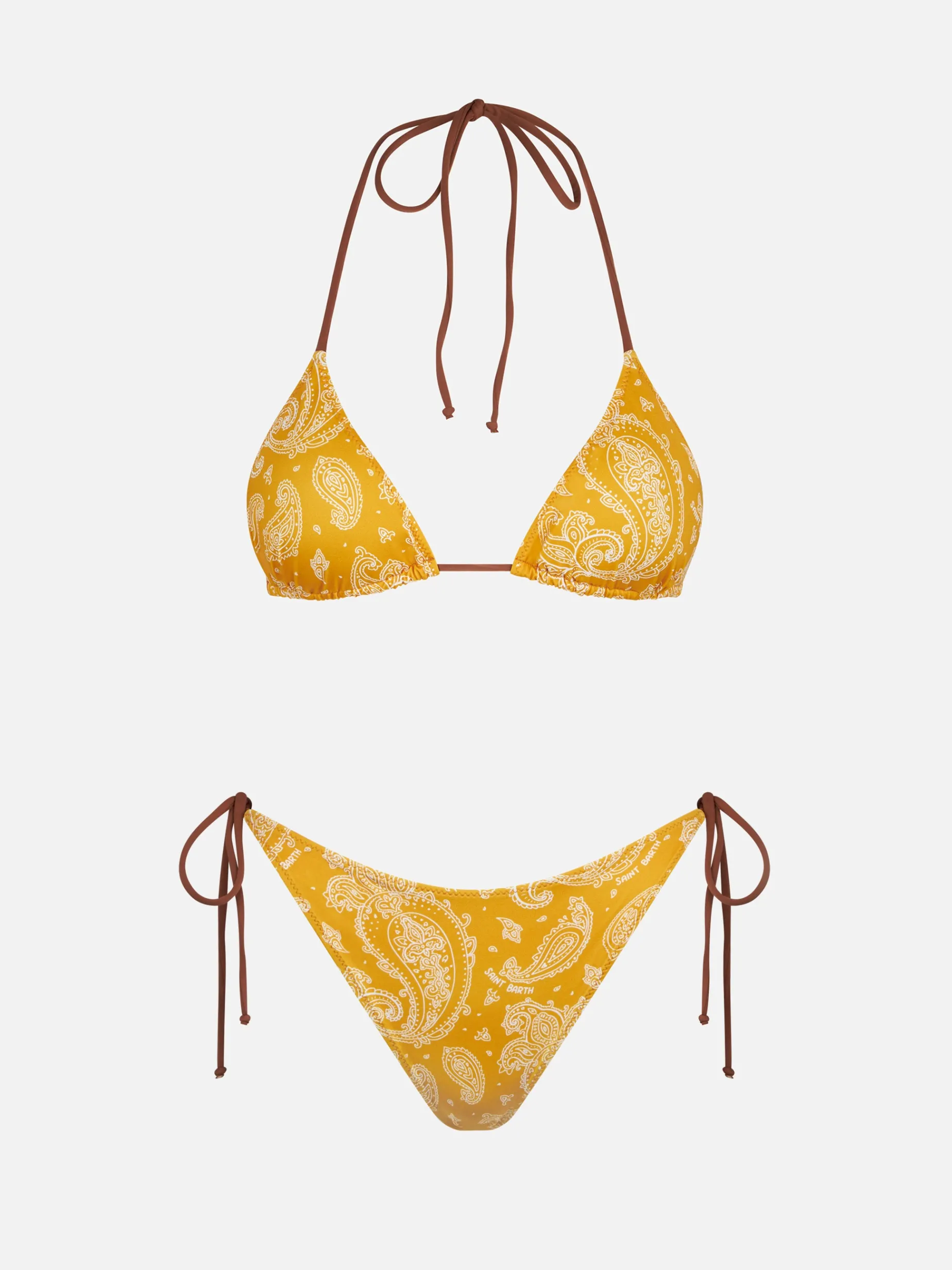 Bikini da donna a triangolo con stampa paisley
