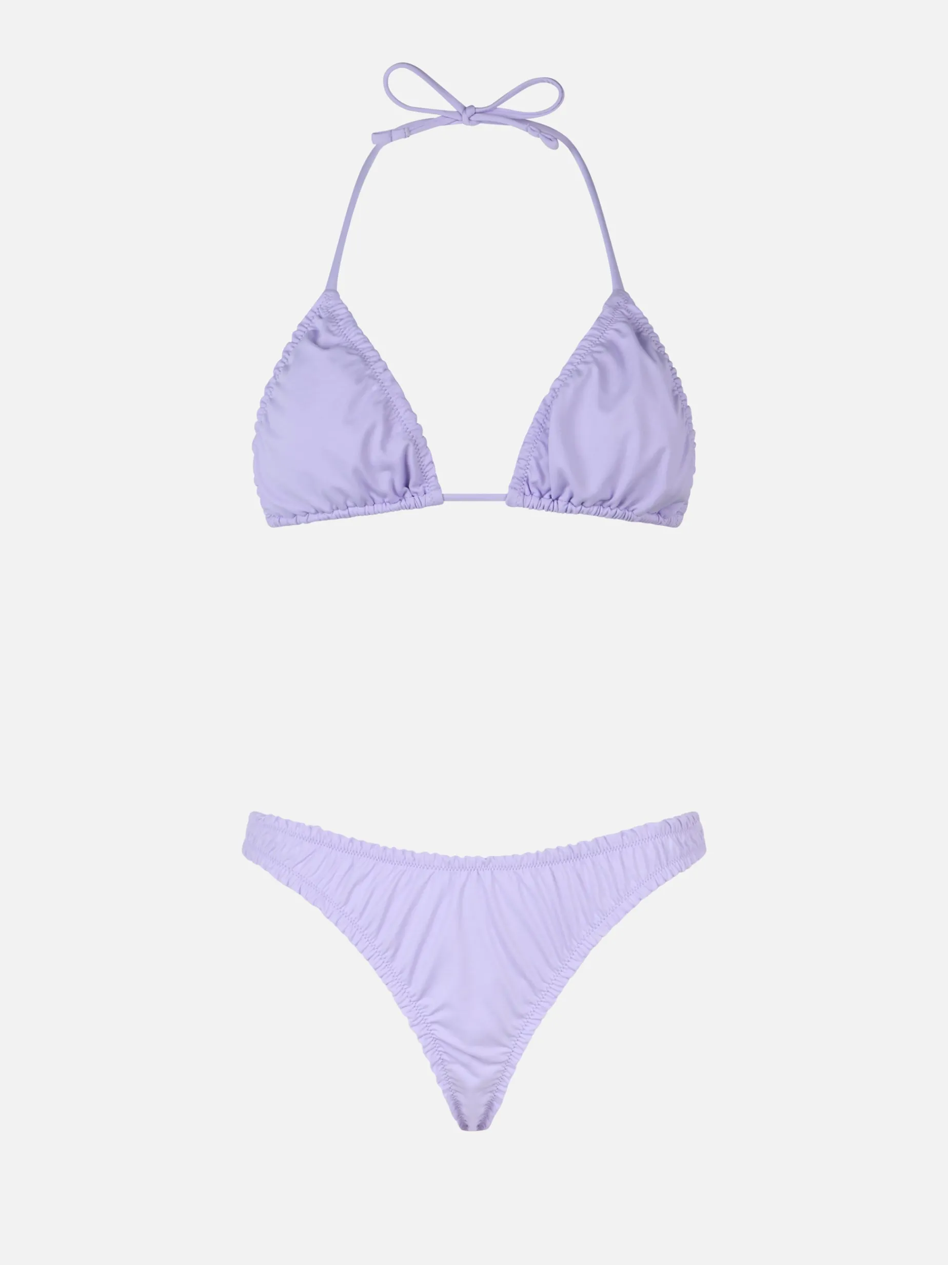 Bikini da donna a triangolo lilla con volant Nilly Nalu