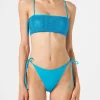 Bikini da donna fascia turchese con strass