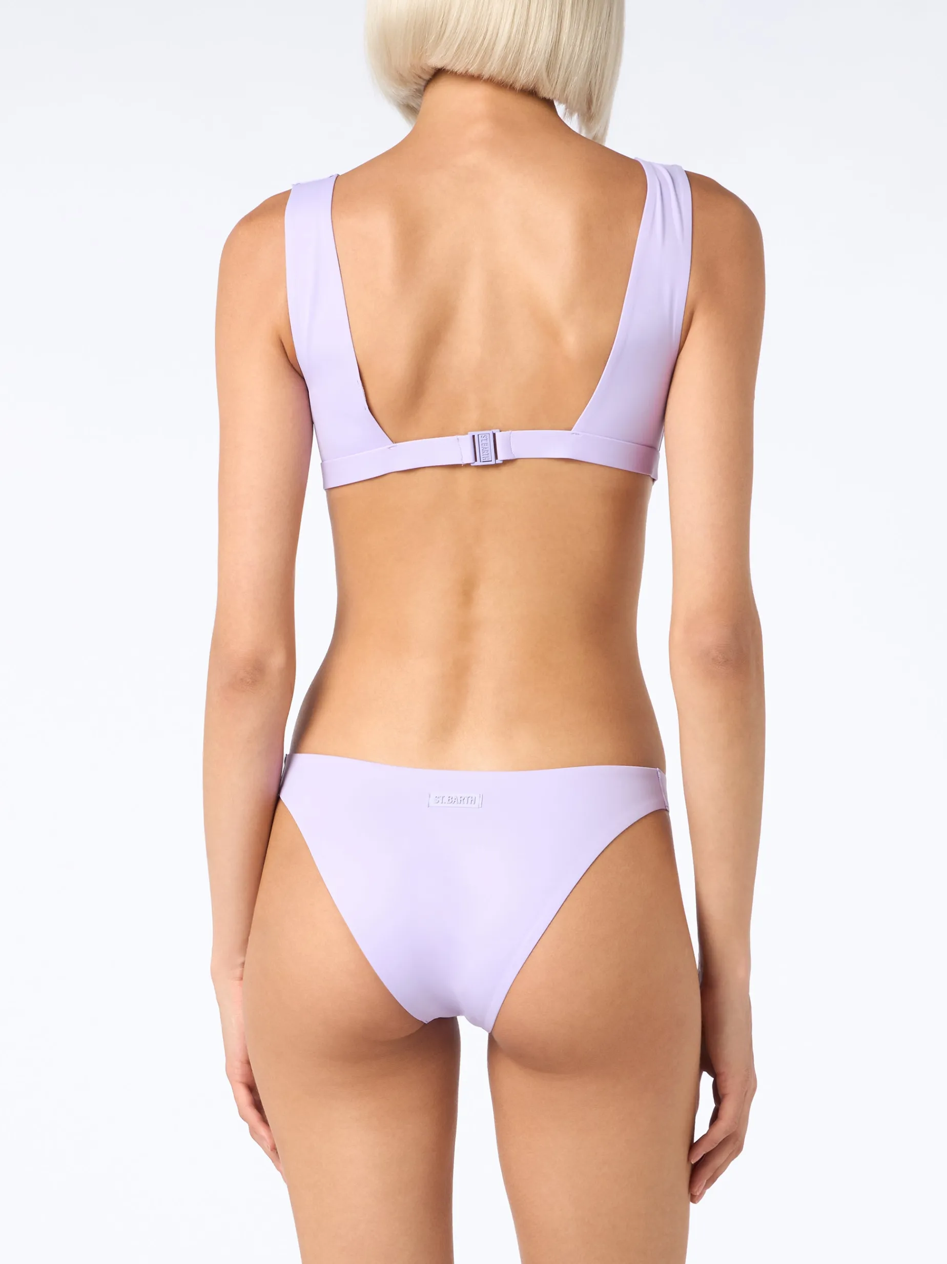 Bikini da donna lilla termosaldato con scollo a V Ofelia Reanna