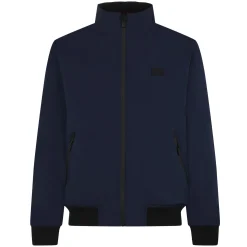 Bomber blu da uomo con fodera in sherpa