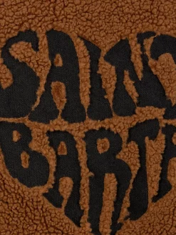 Bomber da donna effetto montone Abel con colletto e stampa cuore Saint Barth