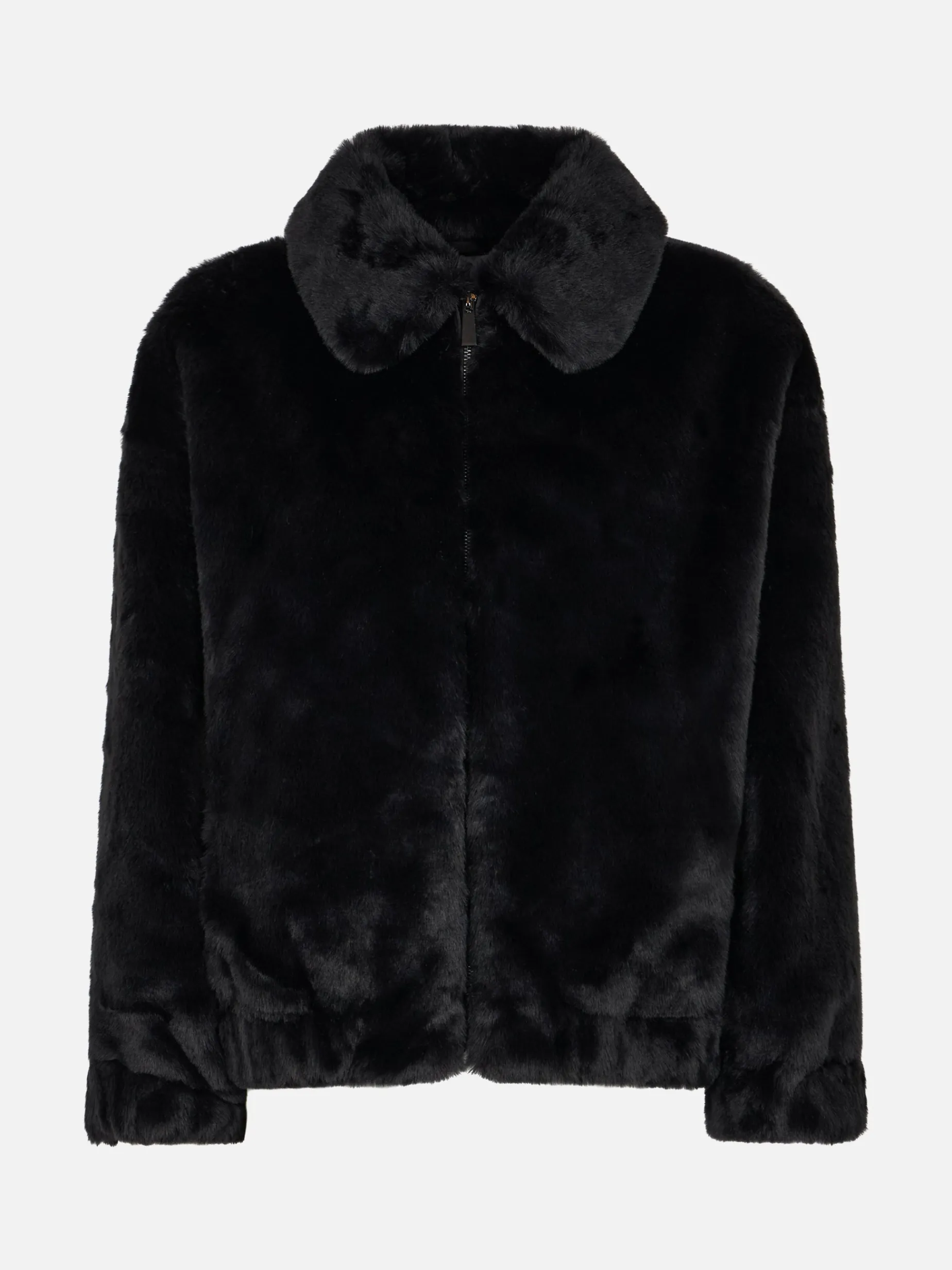 Bomber da donna furry Abel con colletto e stampa Saint Barth