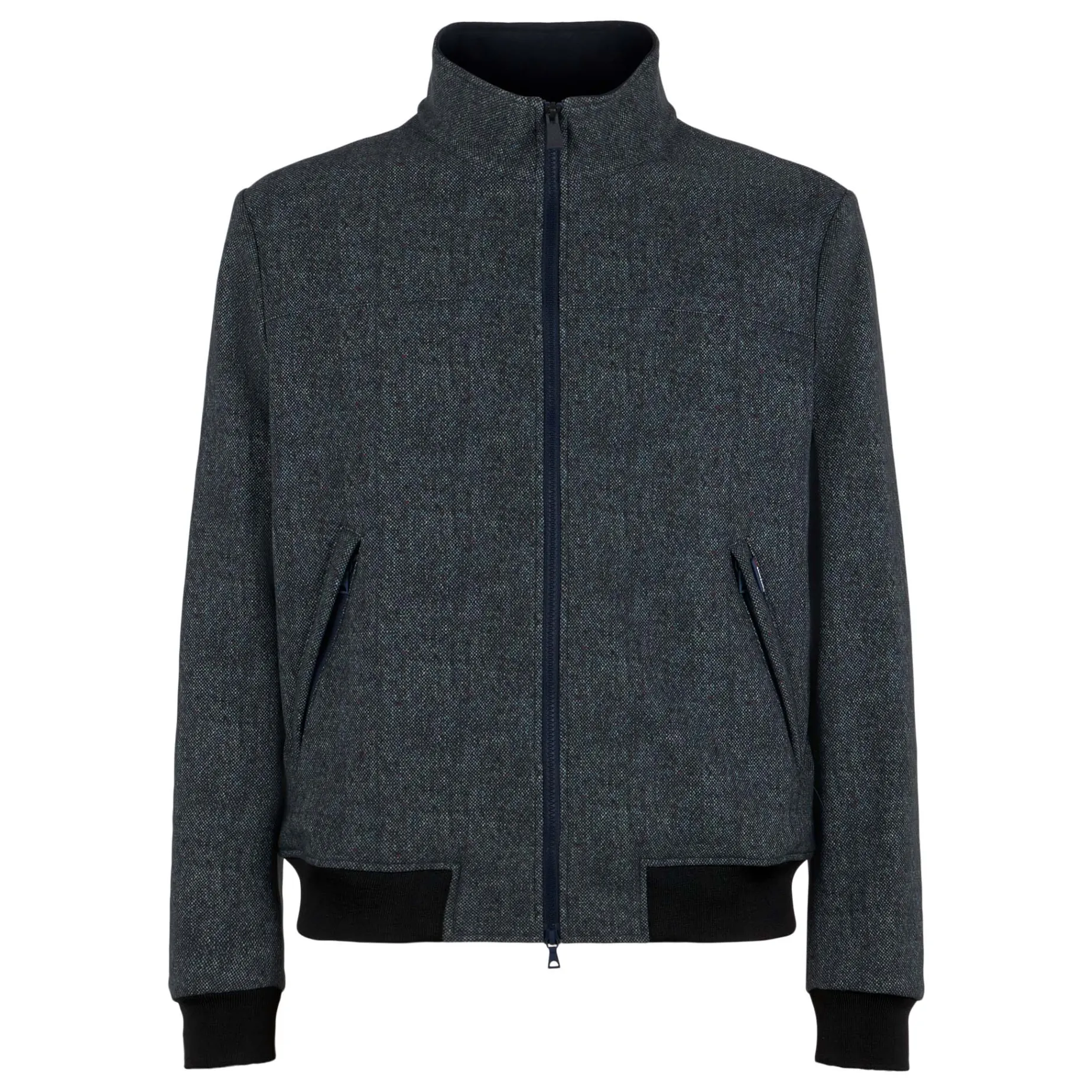 Bomber da uomo di peso medio blu mélange