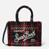 Borsa a mano Colette in lana con maxi motivo tartan