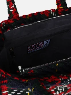 Borsa a mano Colette in lana con maxi motivo tartan