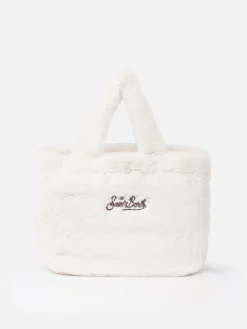 Borsa Colette bianca effetto fur