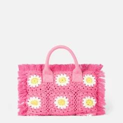 Borsa Colette con patch di fiori all'uncinetto