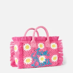 Borsa Colette con patch di fiori all'uncinetto
