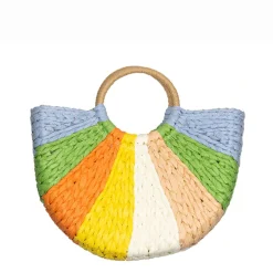 borse di paglia con manico tondo