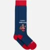 Calza lunga da uomo con stampa jacquard Homer Merry Christmas | EDIZIONE SPECIALE DEI SIMPSON