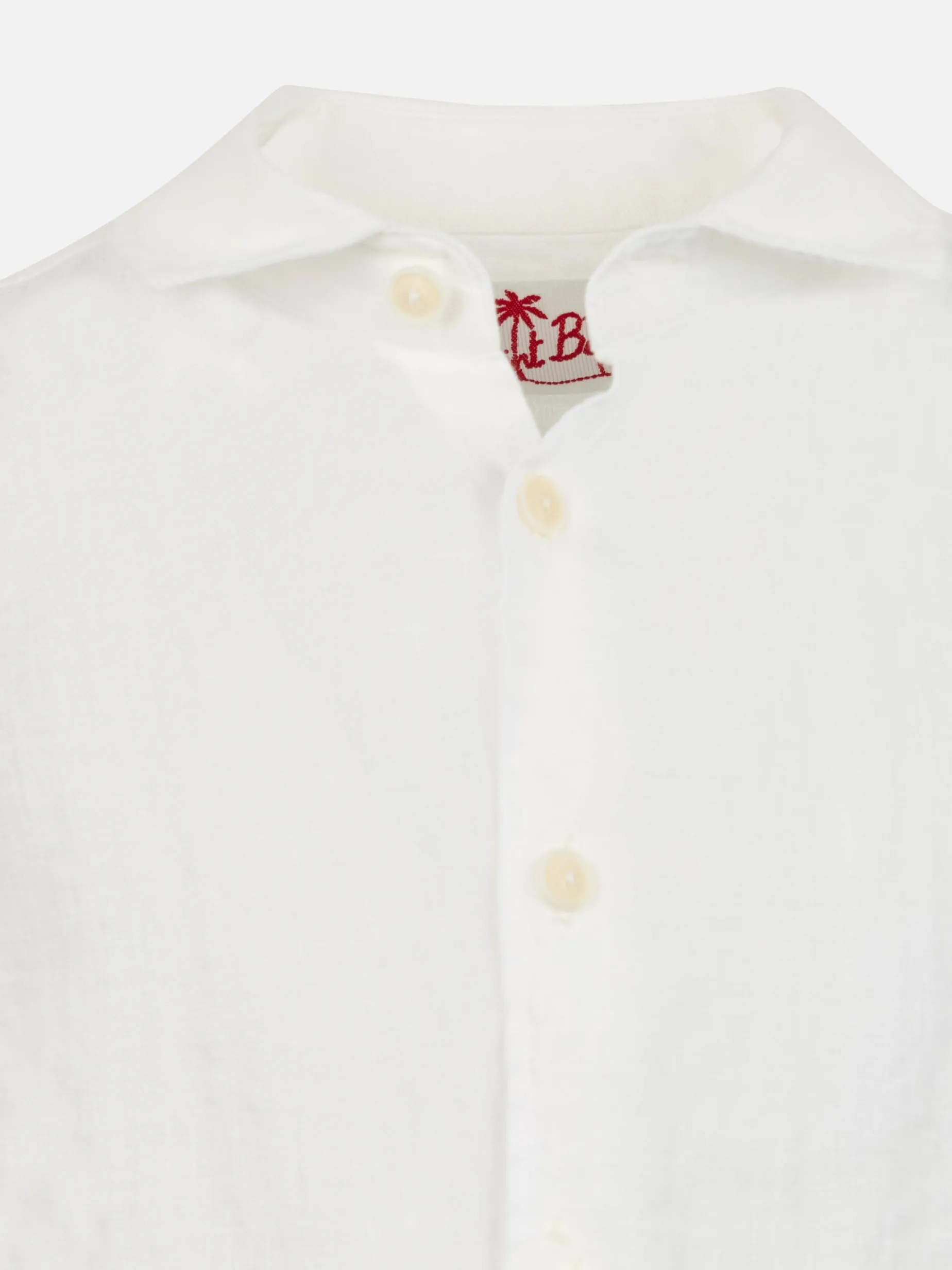 Camicia Agnes in lino bianco da bambino