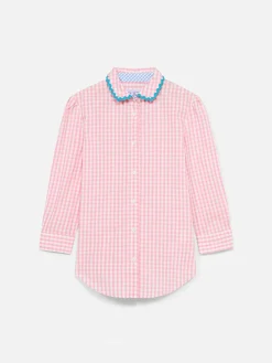 Camicia da bambina con stampa vichy