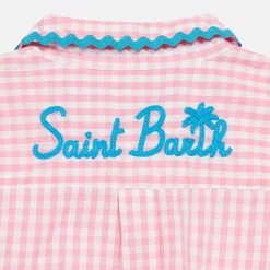 Camicia da bambina con stampa vichy