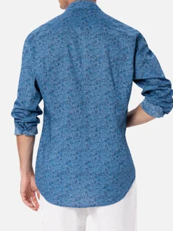 Camicia da uomo Emma&Georgina in mussola di cotone Sikelia | REALIZZATO CON TESSUTO LIBERTY