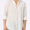 Camicia da uomo in lino bianco Pamplona