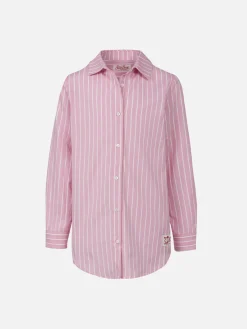 Camicia over da bambina Mini Brigitte in cotone con stampa rigata