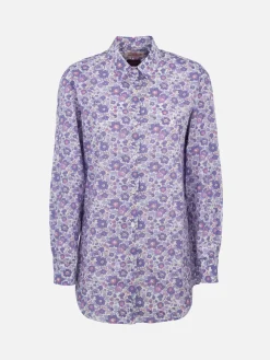 Camicia over da donna in cotone stampa Betsy Brigitte | REALIZZATA CON TESSUTO LIBERTY