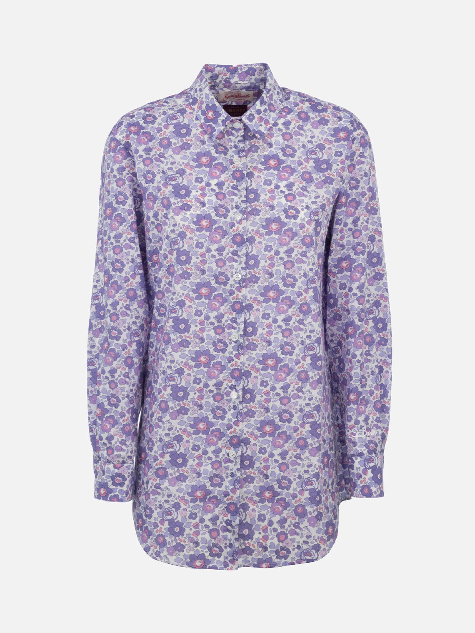 Camicia over da donna in cotone stampa Betsy Brigitte | REALIZZATA CON TESSUTO LIBERTY