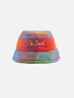 Cappello da donna con stampa check modello pescatore