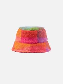 Cappello da donna con stampa check modello pescatore