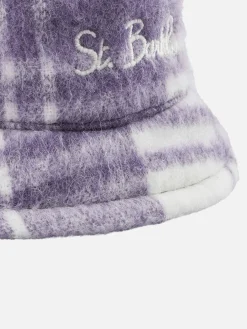 Cappello da donna modello pescatore con stampa tartan