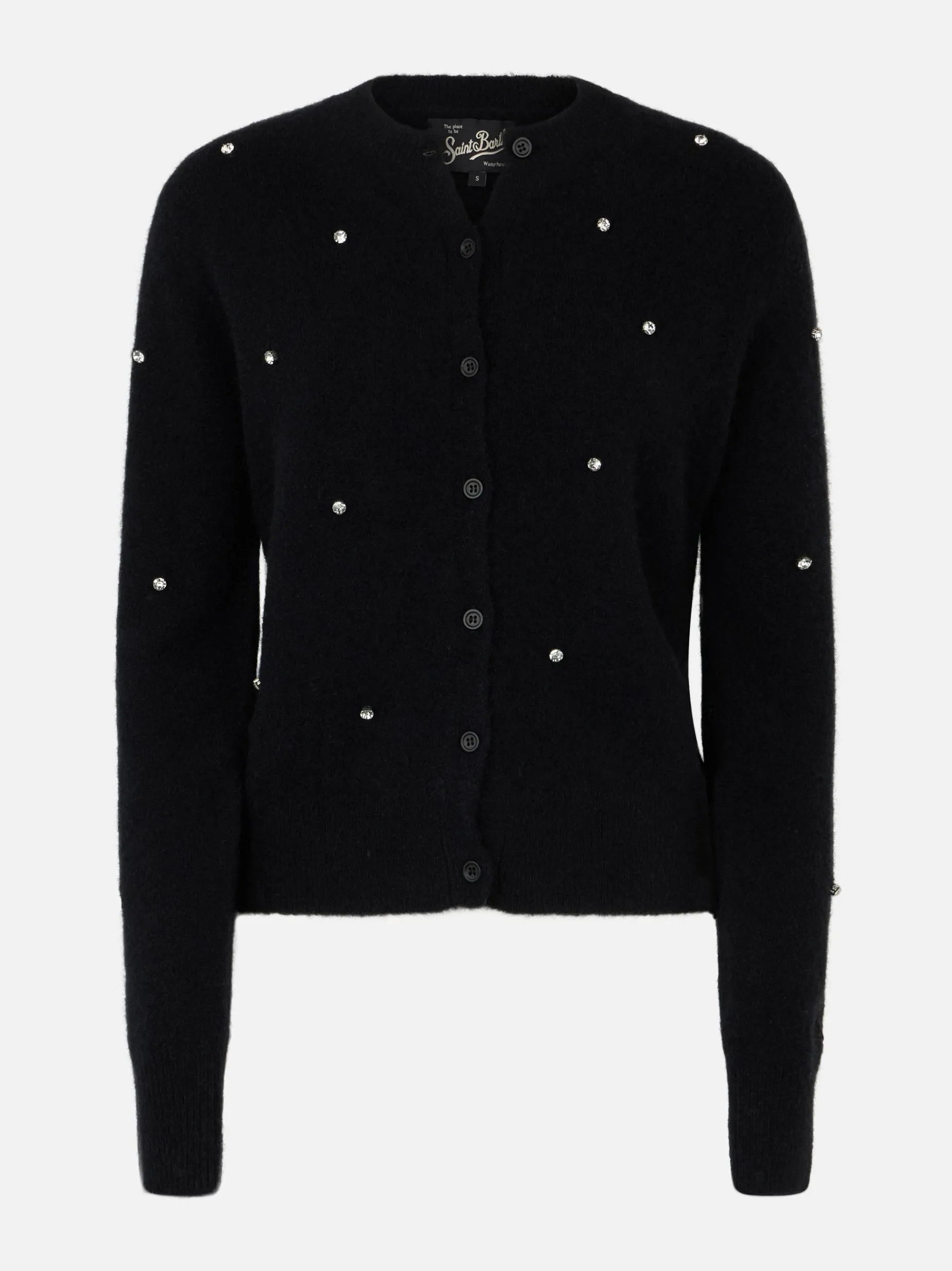 Cardigan da donna nero Bellamy strass