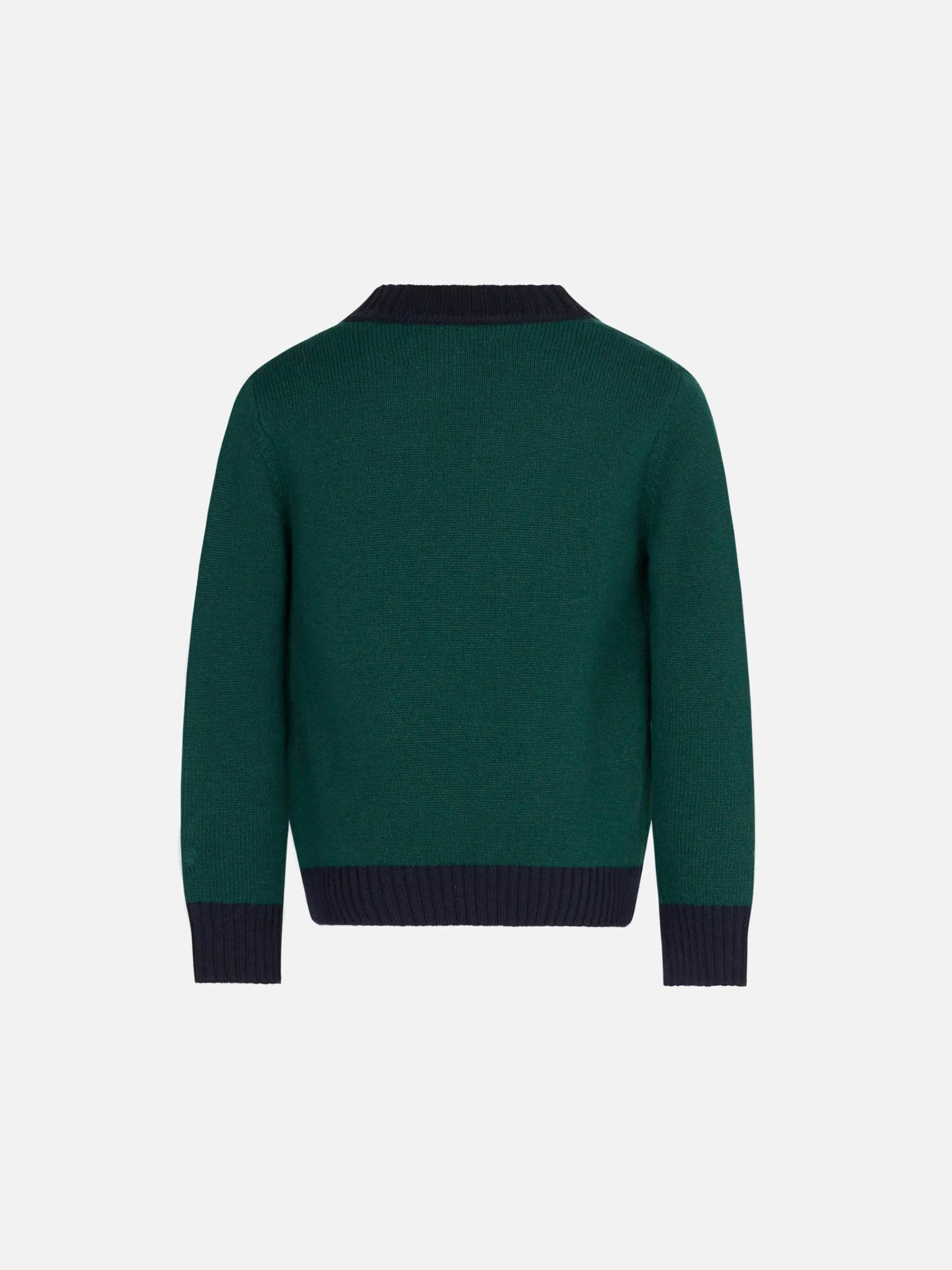 Cardigan in maglia con patch e ricamo St. Barth College