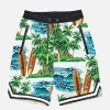 Costume da bagno con stampa hawaiana stile surf