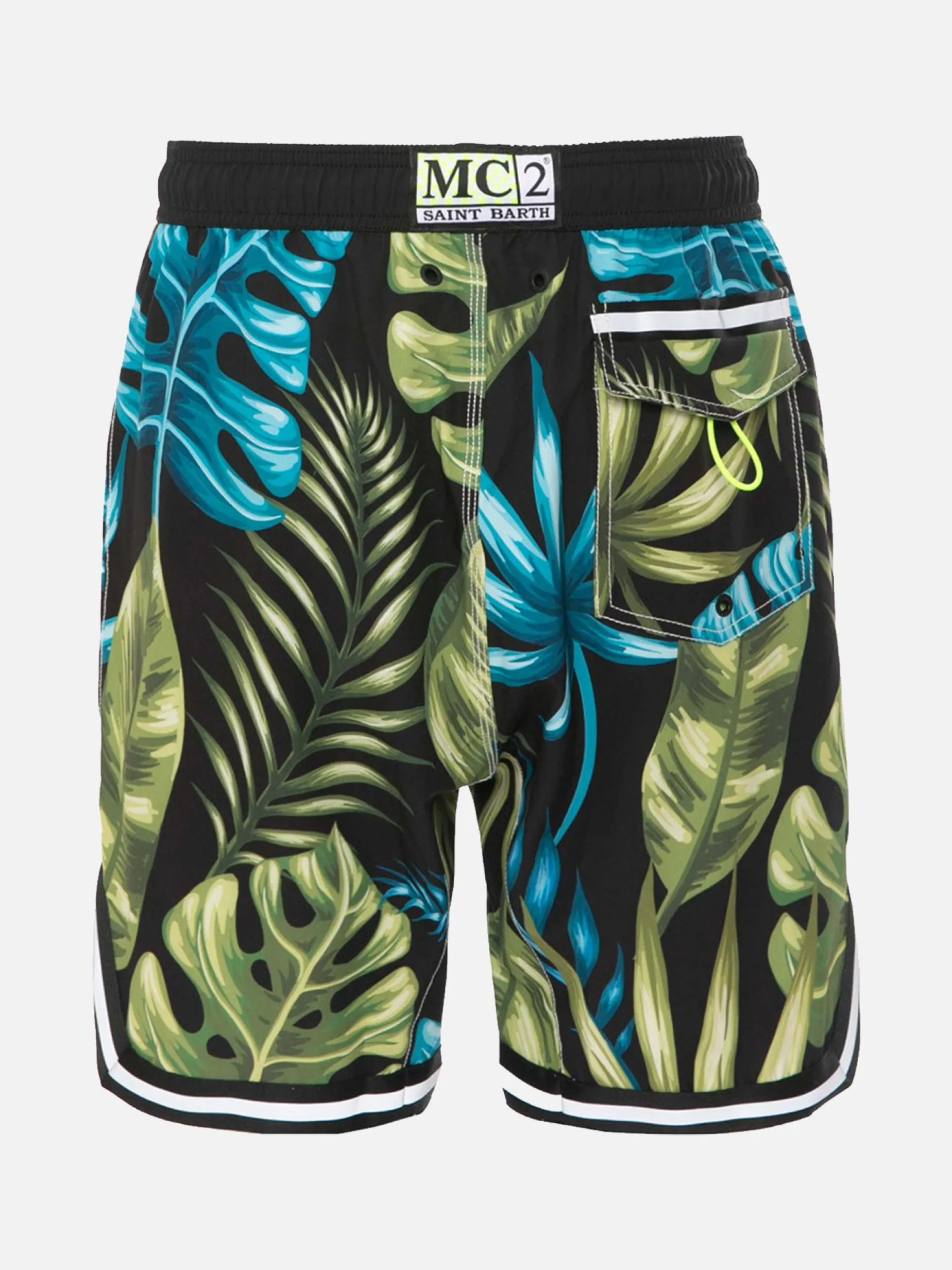 Costume da bagno con stampa tropicale stile surf