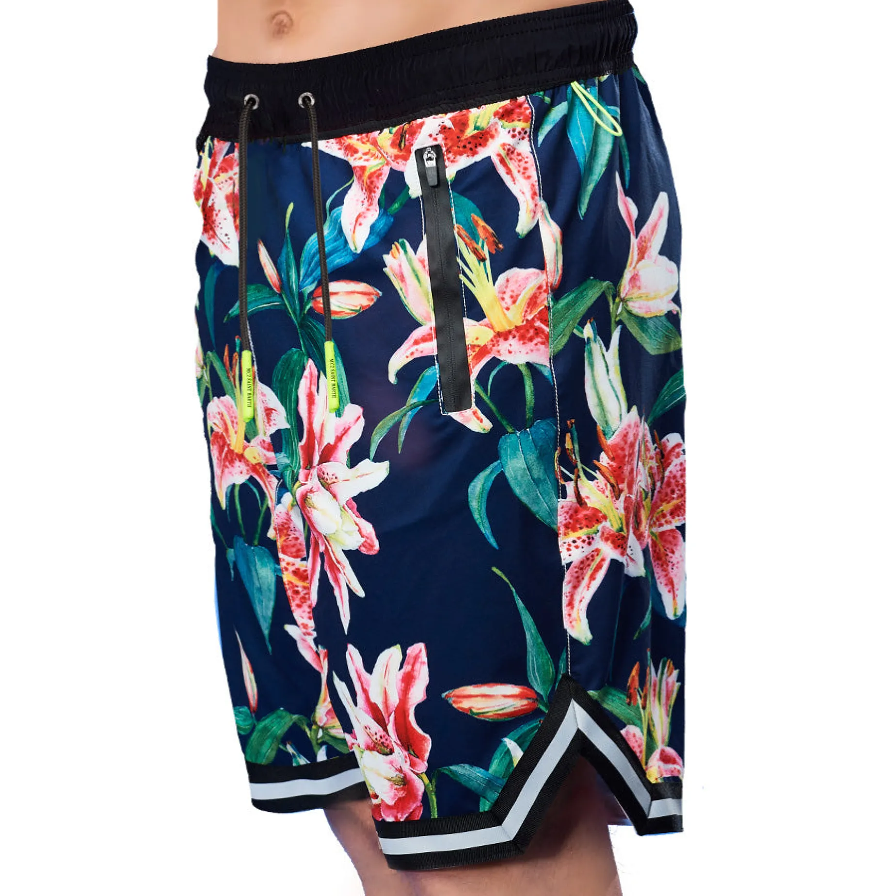 Costume da bagno con stampa tropicale stile surf